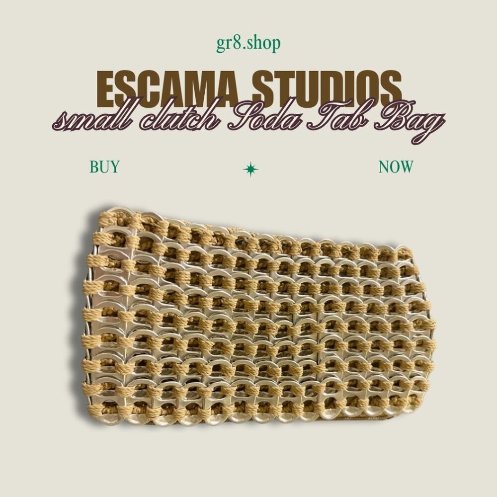 Escama Studios Small Clutch Soda Tab Bag With Zipper Closure